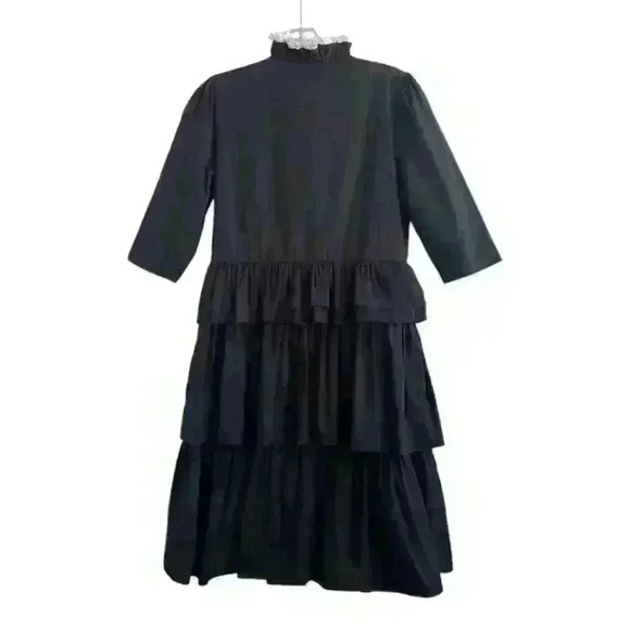 Ava & Lu Sz XS High Neck Dress Black Cotton WhimsyGoth Costume Halloween - Picture 4 of 14